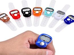 2021 Ship 200pcs Mini Hand Hold Band Tally Counter LCD Digital Screen Finger Ring Electronic Head Count Tasbeeh Tasbih4628693