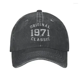 Ball Caps Fashion Cotton Original Classic 1971 Retro Vintage Baseball Cap Men Women Breathable 52th Birthday Dad Hat Outdoor