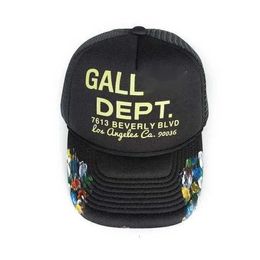 Gall Hat Outdoor Cap Hip Hop Graffiti Casual Lettering Curved Brim Vintage Truck Driver Sunshade Fishing in Fashionable for Men Women 17OHU