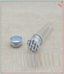 100 40ml transparent mask bath salt test PET tube with Aluminium cap40ccclear plastic cosmetic tube with pressure sensitive seal8669701