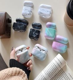 Marble Pattern Earphone Cases For Apple Airpods 2 1 Pro Hard PC Case Cover Charging Box Shell For AirPods 3 2 1 Protective Cover8586779