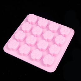 Cake Tools Pet Cat Dog Paws Silicone Mould 16 Holes Cookie Candy Chocolate DIY Mould Decorating Baking Handmade Soap266Y