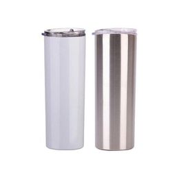 custom 20oz 30oz sublimation straight skinny tumbler stainless steel tumbler double walled vacuum insulated with sealed lid and me6576358