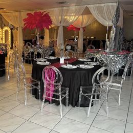 Wedding Event Hall Party Plastic Transparent Sillas Para Eventos Monobloc Acrylic Crystal Resin Clear Phoenix Chair