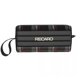 Recaros Black Tartan Scotch Irish Plaid Large Makeup Bag Waterproof Pouch Travel Cosmetic Bags Organizer for Women 240301