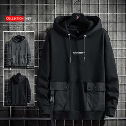 New Oversized Men's Casual Style, Chubby Enlarged Top, Versatile Loose Fitting Spring and Autumn Pullover Hoodie