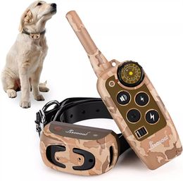 Dog Training Collar with Remote 2000ft Waterproof Dog Shock Collar for Medium Large Dogs with Strong Vibration&Beep Rechargeable E Collar with 2 Collar Straps