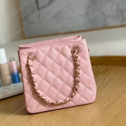 10A Top mini crossbody bag luxurys handbags shoulder bag 16CM Cowhide caviar Genuine Leather chain bag Diamond Lattice Fashion pink bag Gift box packaging mini bag