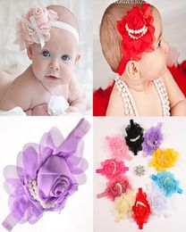 2020 Selling Fashion children kids Baby girls pearl diamond flowers Headband Headwear Hair Band Head Piece Accessoriesls2930165