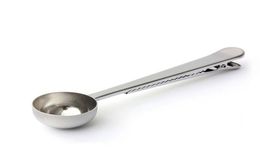 10ml Coffee Meauring Tool Stainless Steel Scoop Measure Spoon Bake Spoon with Clip9293798