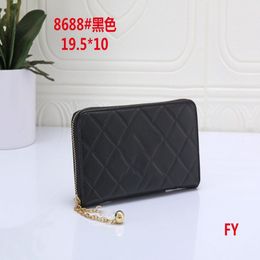 Designer Wallet A Quality PU Leather Mens Credit Card Holder Multiple Womens Wallets purse #8688 Quilted Double 20CM notecase261s