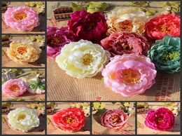 120pcs 14cm Artificial Flowers For Wedding Decorations Silk Peony Flower Heads Party Decoration Flower Wall Wedding Backdrop White7435376