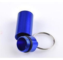 Travel Aluminium Alloy Waterproof Pill Box Case Keyring Key Chain Medicine Storage Organiser Bottle Holder Contai jllHcS sinabag8747935