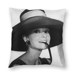 Cushion Decorative Pillow Cool Audrey Hepburn Case Home Decorative 3D Two Side Printed Cushion Cover For Living Room284B