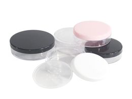 30g 50g New Loose Powder Jar with Sifter Empty Cosmetic Container Makeup Compact With BlackWhiteClearPink cap F33357646413