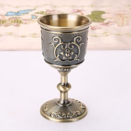 Mugs Fine Workmanship Vintage Zinc Alloy Chalice Wine Goblet Cups Drinkware Decor Gifts2184