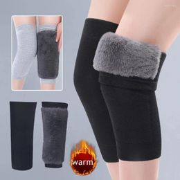 Knee Pads 1 Pair Winter Plush Faux Fur Warm Men Women Thicken Wool Protection Velvet Wind And Cold Protective Guard