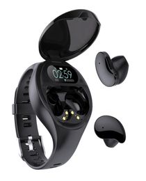 Factory Smart Watch Earphone 2 in 1 With Smart Bracelet Portable Headset BT 50 With Smart Watch Earbuds1140329