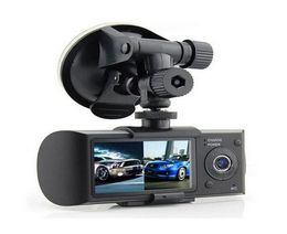 Dual Camera Car DVR R300 with GPS and 3D GSensor 27quot TFT LCD X3000 FHD 1080P Cam Video Camcorder Cycle Recording2227112