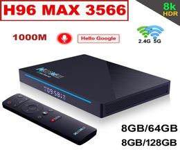 8GB 128GB TV Box Android 110 H96 Max RK3566 Smart Media Player STB with BT Google Voice Remote Control 8G 64G 24G5G Dual Wifi 18781337