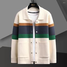 Men's Sweaters 2024 Spring And Autumn Business Casual Cardigan Sweater Fashion Versatile Long Sleeved Knitted Coat