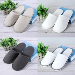 Slippers 1pair Home Disposable Soft Spa El Flat Shoes Flip Flops Closed Toe Indoor Men Women Guest Use Household