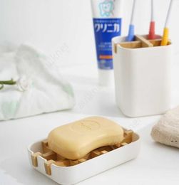 New Soap Dish Box Wooden Plastic Box Dish Case Holder Container Box for Bathroom Travel Carry Case DAF391841048