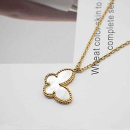 V Necklace Mori French high sense white Fritillaria Butterfly Necklace female sweet temperament net red chalcedony pendant clavicle chain jewelry552