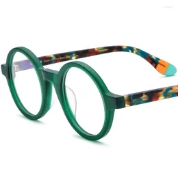 Sunglasses Frames Handmade Round Acetate Glasses Frame Personlized Fashion Design Women Eyeglasses For Optical Myopia Prescription Men
