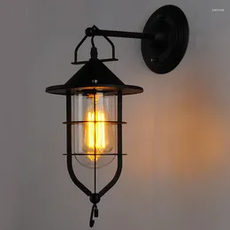 Wall Lamp American Industrial Country Retro Dock Iron Bar Coffee Light Outdoor Indoor Sconce Metal Lighting