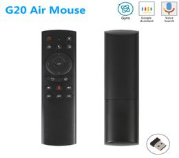 G20S Gyro Smart Voice Remote Controls IR Learning 24G Wireless Fly Air Mouse for X96 Mini H96 MAX X99 Android TV Box vs G104565404