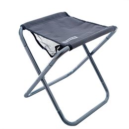 Outdoor Aluminium Alloy Folding Stool Portable Fishing Camping Stool Beach Chair 240220