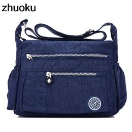 Luxury Women Messenger Bag Waterproof Nylon Shoulder Bags Casual Top-handle Ladies Handbag Travel Tote Womens Crossbody Bag 240304