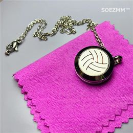 SOEZMM Volleyball NecklaceSVNP20Gift for Lovers Prize matchcan add Essential Oil or PerfumeDM 20mm 240226
