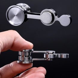 Foldable Metal Antistress Hand Spinner Adult Toys Double Pendulum Fidget Spinner Gyroscope Stress Reliever Toy for Children Gift 240301