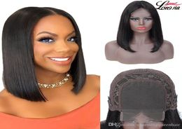 4x4 Straight Bob Lace Front Human Hair Wigs Brazilian Short Straight Bob wig 100 Human Virgin hair Lace Frontal wigs2383656