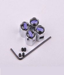 Universal Car Wheel Tire Air Valve Stems Caps Dust Cover Logo Emblem For FORD 1 set 4pcs 10SetsLot2896171