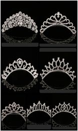 2023 Trendy 10 Styles Headpieces Wedding Accessories Shining Rhinestone Crown Girls039 Tiaras Fashion Crowns Bridal Accessories7547477