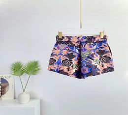Women's Shorts 2022 designers design new autumn and winter amethyst flower shorts 015320229