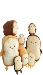 Funny Emotion Bread Plush Toy Pillow Stuffed Food Plush Toy Simulation Sliced Bread Toy Pillow Shoulder Bag Kids Bag Doll Toys Q077725613