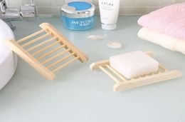 Natural Bamboo Wooden Soap Dish Creative simple household wood drain soap box kitchen bathroom storage rack5059881