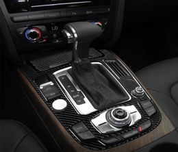 For A4 A5 S4 S5 B8 Q5 SQ5 Interior Styling Carbon Fibre Car Centre Control Gear Shift Panel Cover Trim Sticker Decoration7205479