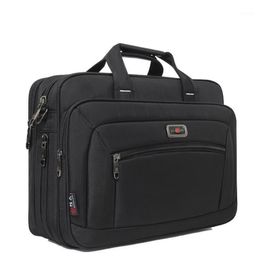 Men Oxford Fabric Waterproof Business Briefcase Black Laptop Notebook Case Large Capacity Men Bag Document Bag1323x