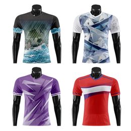 Custom Sublimation Printing Mens Football Training Jersey Adults Short Sleeve Breathable Shirts Soccer Wear WOX858 240228