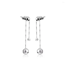 Dangle Earrings 925 Sterling Silver Jewellery String Of Beads Hanging Fashion For Women 2024 Winter Item