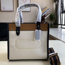 Women's bag color matching Tote Bag Single Shoulder Messenger Bag pure leather handbag226q