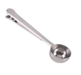 10ml Stainless Steel Scoop Coffee Meauring Tool Bake Spoon Measure Spoon with Clip9805112