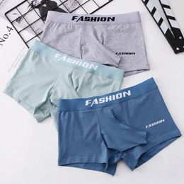 Underpants Men Boxers Men's Mid Waist Elephant Nose Boxer Briefs With Anti-septic Technology Quick Dry Breathable Fabric Letter Print Trunk