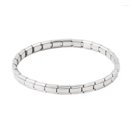 Bangle 7/9mm Italian Starter Charm Bracelet Starting At 18 Links For Women Wrist Punk Stainless Steel Modular