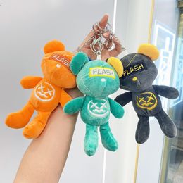 Plush Lightning Bear Charm Couple Doll Key Chain Cartoon Small Jewellery Doll Keychain Stuffed Animal Toys